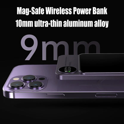 10000Mah Magesafe Powerbank Magnetic Power Bank Wireless Charger Mini External Spare Macsafe Auxiliary Battery for Iphone 15 14