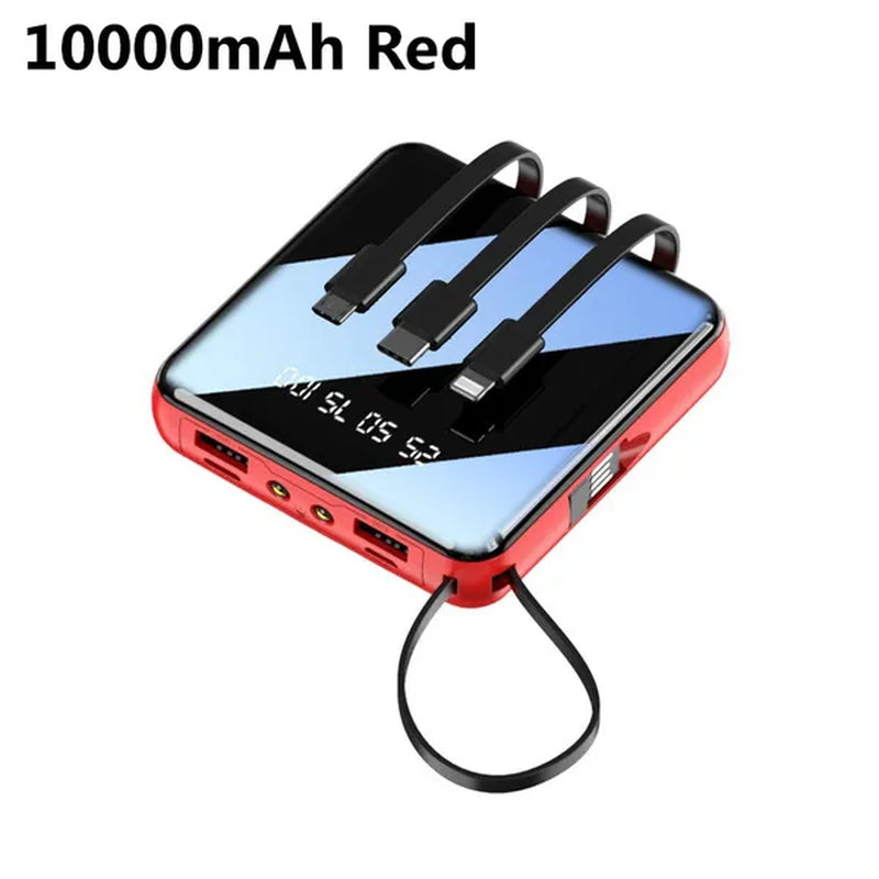 New 10000Mah/20000Mah Mini Power Bank, with Cable Power Bank LED Flashlight Power Display Portable Charger [<Dachan2>]